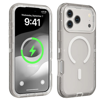 📱🧲 Shockproof Clear Magnetic Phone Case🛡️ – Strong Magnetic Lock, Anti-Yellowing & 360° Protection