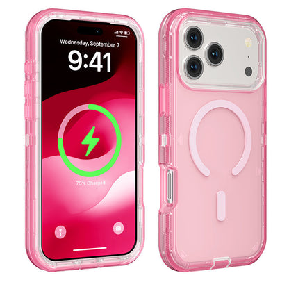 📱🧲 Shockproof Clear Magnetic Phone Case🛡️ – Strong Magnetic Lock, Anti-Yellowing & 360° Protection
