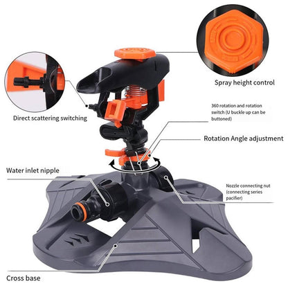 Adjustable 360° Rotating Garden Sprinkler