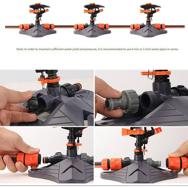 Adjustable 360° Rotating Garden Sprinkler