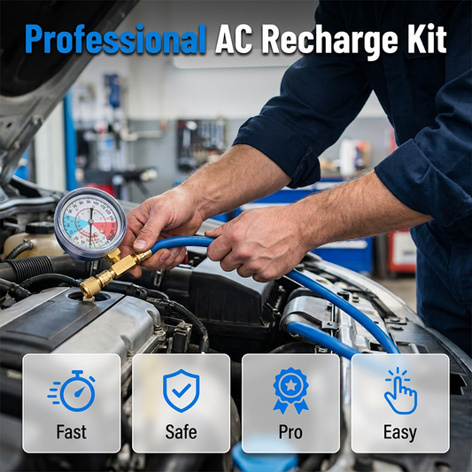 🔧 49% OFF NOW! ❄️ R134a AC Refrigerant Charging Hose with Gauge – Leak-proof, easy read & compatible with cars, trucks or home AC – safe DIY recharge 🚗