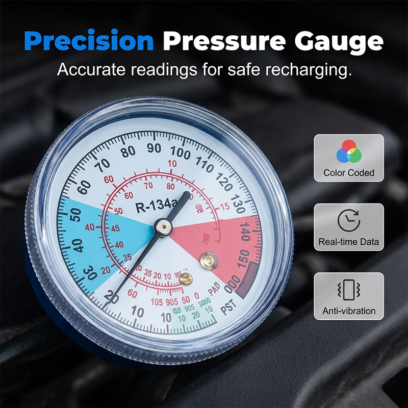 🔧 49% OFF NOW! ❄️ R134a AC Refrigerant Charging Hose with Gauge – Leak-proof, easy read & compatible with cars, trucks or home AC – safe DIY recharge 🚗