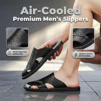 🌟Men's Closed-Toe Slippers🛋️Artificial Leather Non-slip Shoes