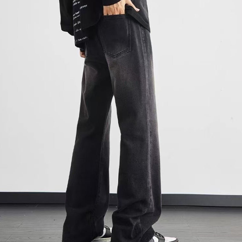 👖 LIMITED-TIME 49% OFF! ✨ Men's Vintage Wash Wide-Leg Denim Jeans – Distressed, Relaxed Fit, Versatile 🎸