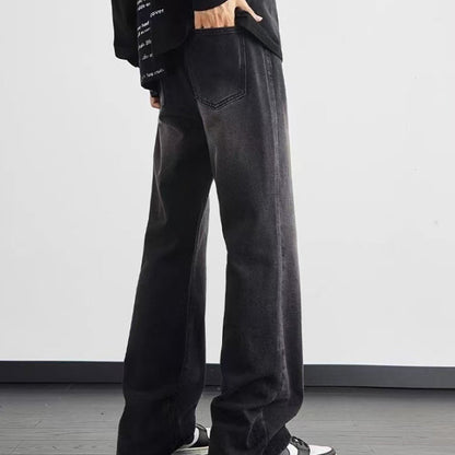 👖 LIMITED-TIME 49% OFF! ✨ Men's Vintage Wash Wide-Leg Denim Jeans – Distressed, Relaxed Fit, Versatile 🎸