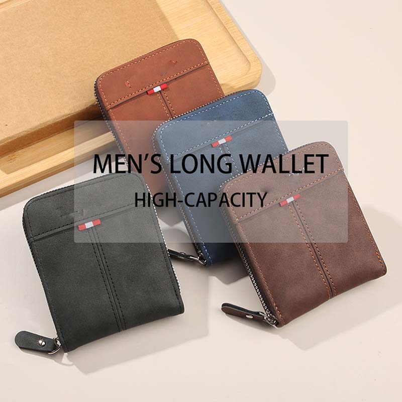 🔥While Supplies Last 40% OFF!🎉 Men's PU Leather Zip-Around Bifold Wallet