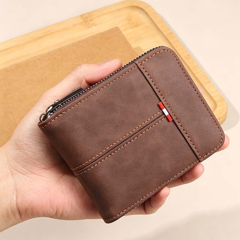 🔥While Supplies Last 40% OFF!🎉 Men's PU Leather Zip-Around Bifold Wallet