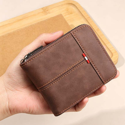 🔥While Supplies Last 40% OFF!🎉 Men's PU Leather Zip-Around Bifold Wallet