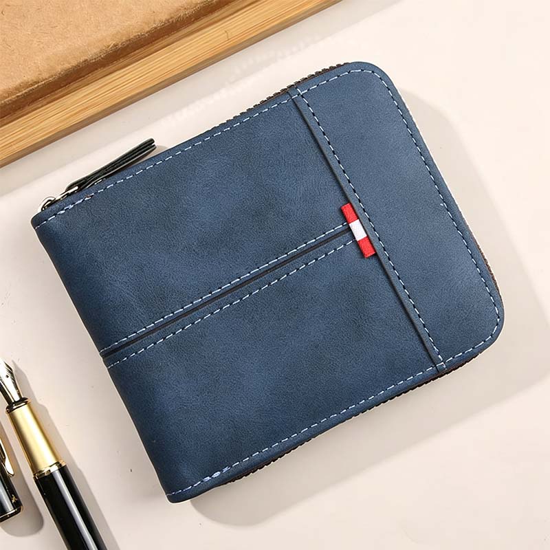 🔥While Supplies Last 40% OFF!🎉 Men's PU Leather Zip-Around Bifold Wallet