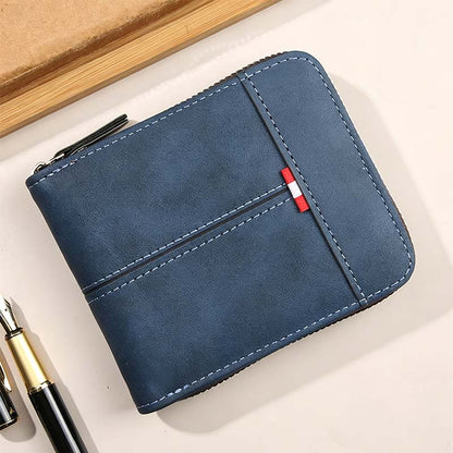 🔥While Supplies Last 40% OFF!🎉 Men's PU Leather Zip-Around Bifold Wallet