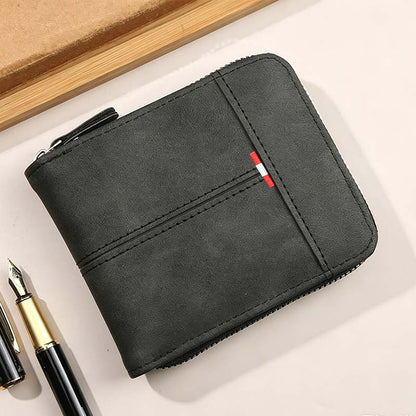 🔥While Supplies Last 40% OFF!🎉 Men's PU Leather Zip-Around Bifold Wallet
