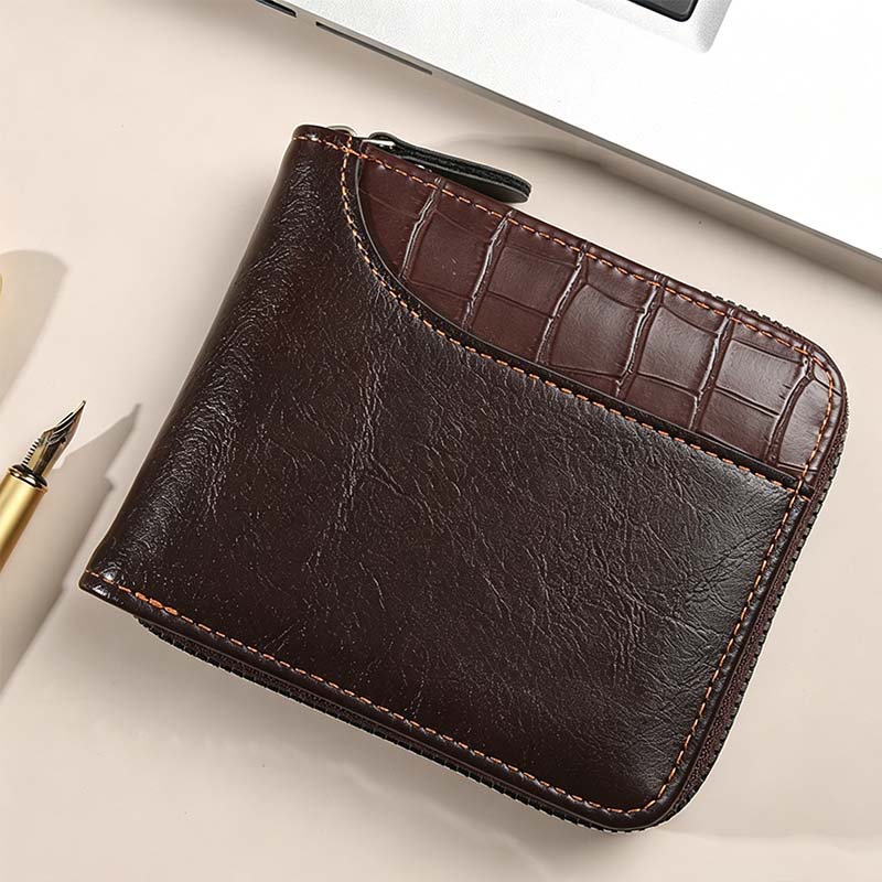 🔥While Supplies Last 40% OFF!🎉 Men's PU Leather Zip-Around Bifold Wallet