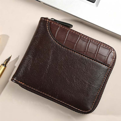🔥While Supplies Last 40% OFF!🎉 Men's PU Leather Zip-Around Bifold Wallet