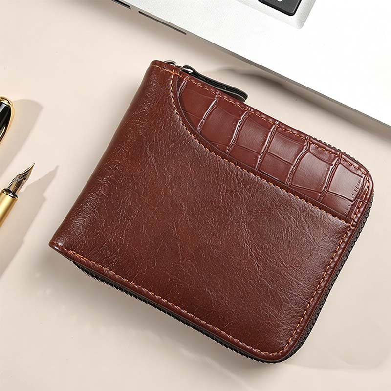 🔥While Supplies Last 40% OFF!🎉 Men's PU Leather Zip-Around Bifold Wallet
