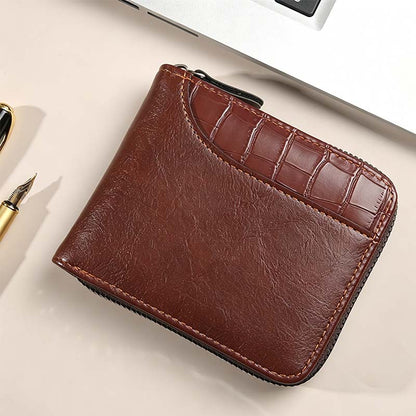 🔥While Supplies Last 40% OFF!🎉 Men's PU Leather Zip-Around Bifold Wallet