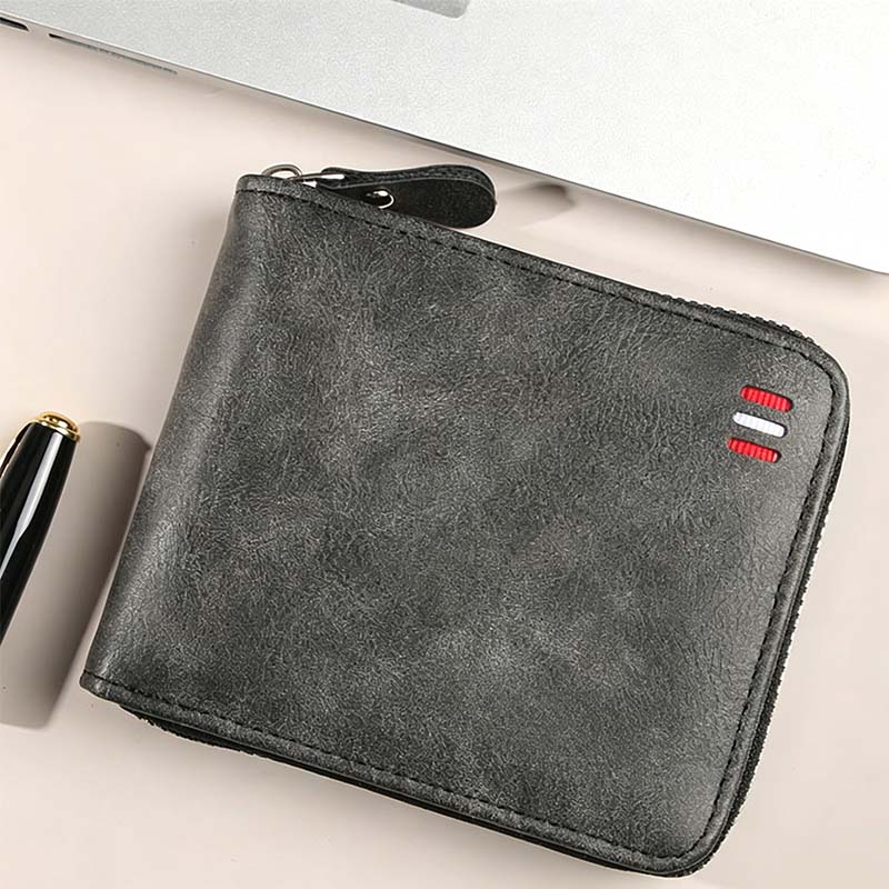 🔥While Supplies Last 40% OFF!🎉 Men's PU Leather Zip-Around Bifold Wallet