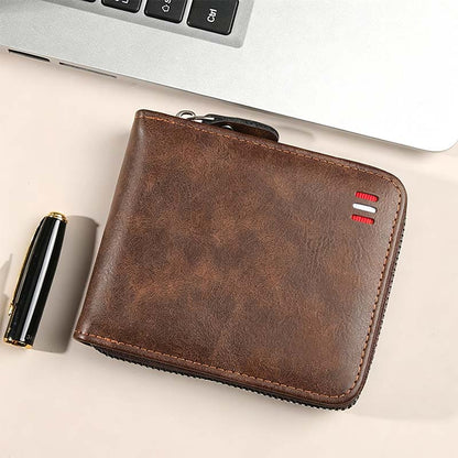 🔥While Supplies Last 40% OFF!🎉 Men's PU Leather Zip-Around Bifold Wallet