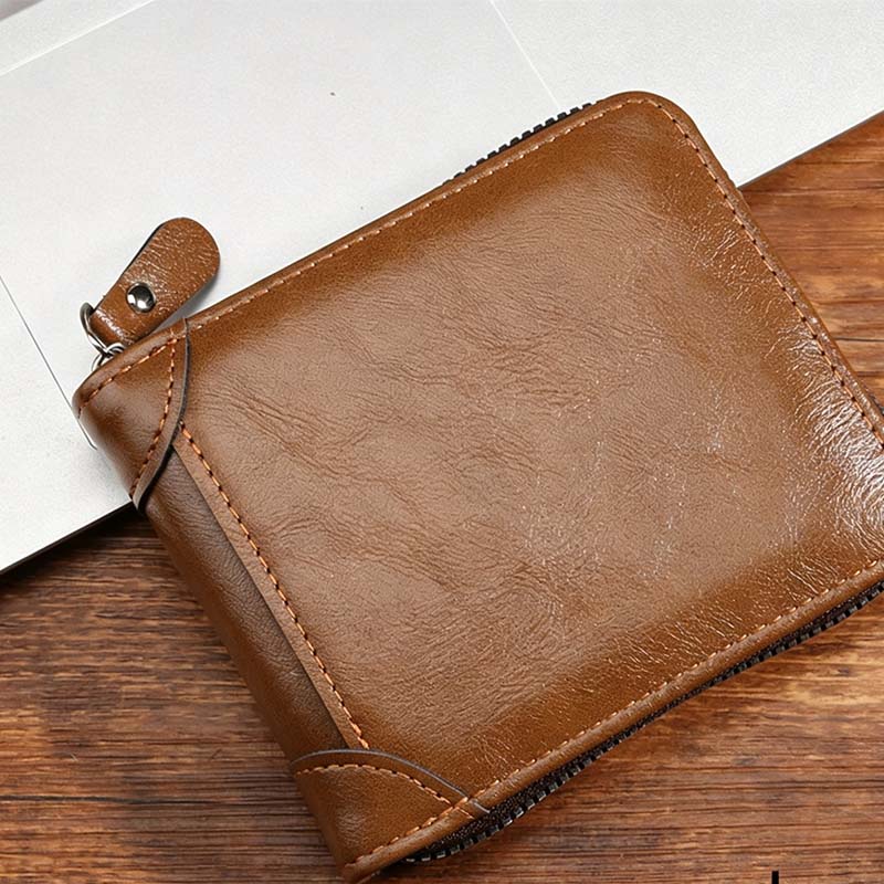 🔥While Supplies Last 40% OFF!🎉 Men's PU Leather Zip-Around Bifold Wallet