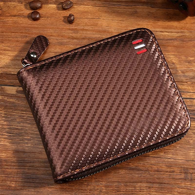 🔥While Supplies Last 40% OFF!🎉 Men's PU Leather Zip-Around Bifold Wallet