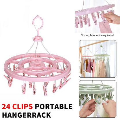 🔥While Supplies Last 49% OFF!🎉 24-Clip Windproof Laundry Hanger – Dry Smarter 🧺