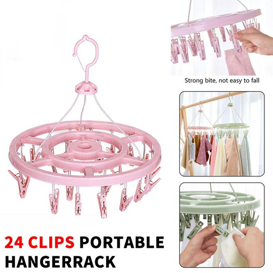 🔥While Supplies Last 49% OFF!🎉 24-Clip Windproof Laundry Hanger – Dry Smarter 🧺