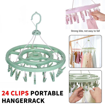 🔥While Supplies Last 49% OFF!🎉 24-Clip Windproof Laundry Hanger – Dry Smarter 🧺