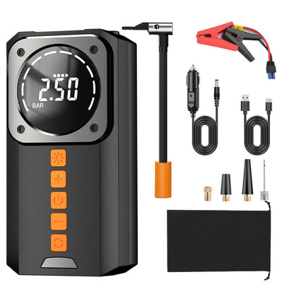 ⚡🔋 Digital 2-in-1 Air Compressor & Car Jump Starter – Inflates Tires + Jump-Starts Cars – Pay on Delivery 🚗✅