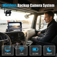 🥳50K+ SOLD!🚛📹 49% OFF! 7″ Wireless Backup Camera System – Stable 2.4G signal, 12V‑24V. Perfect for trucks & RVs. 🛡️✨