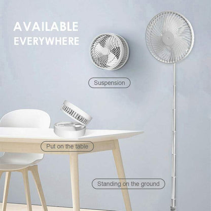 🥳2026 HOT SALE🥳💞50K+ SOLD!🌀🔋 49% OFF! Telescopic Folding USB Fan – Adjustable height, 180° tilt, 4 speeds & quiet. 3600mAh battery, 24H runtime. Perfect for home or travel! 💨✨
