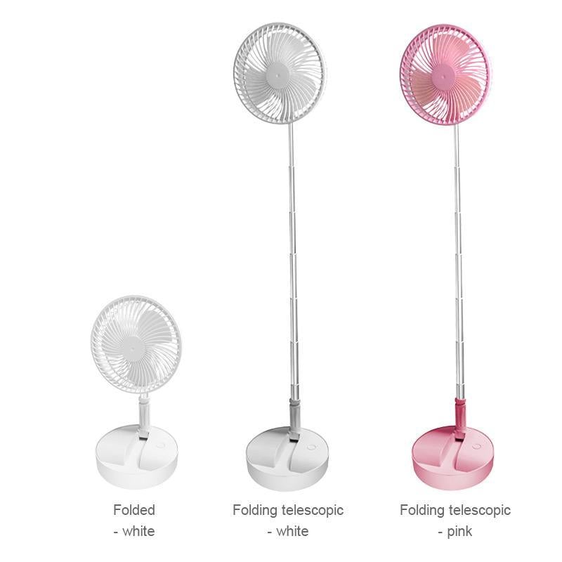 🥳2026 HOT SALE🥳💞50K+ SOLD!🌀🔋 49% OFF! Telescopic Folding USB Fan – Adjustable height, 180° tilt, 4 speeds & quiet. 3600mAh battery, 24H runtime. Perfect for home or travel! 💨✨
