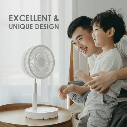 🥳2026 HOT SALE🥳💞50K+ SOLD!🌀🔋 49% OFF! Telescopic Folding USB Fan – Adjustable height, 180° tilt, 4 speeds & quiet. 3600mAh battery, 24H runtime. Perfect for home or travel! 💨✨
