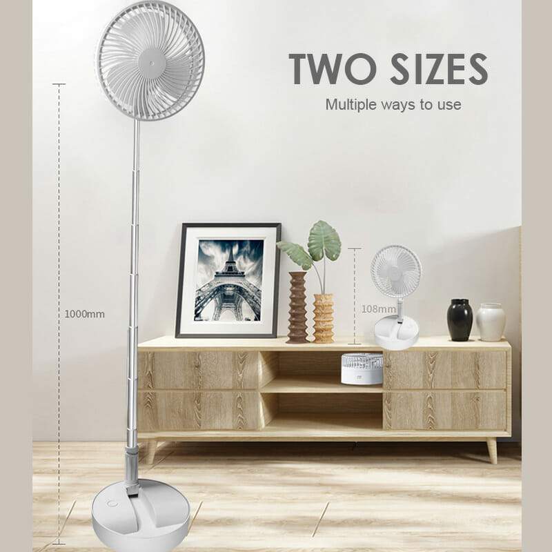 🥳2026 HOT SALE🥳💞50K+ SOLD!🌀🔋 49% OFF! Telescopic Folding USB Fan – Adjustable height, 180° tilt, 4 speeds & quiet. 3600mAh battery, 24H runtime. Perfect for home or travel! 💨✨