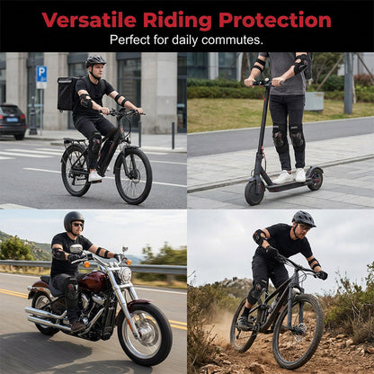 🛡️ LIMITED-TIME 49% OFF! ✨ Motorcycle Knee & Elbow Guard Set – Hard Shell, Articulated, Adjustable 🏍️