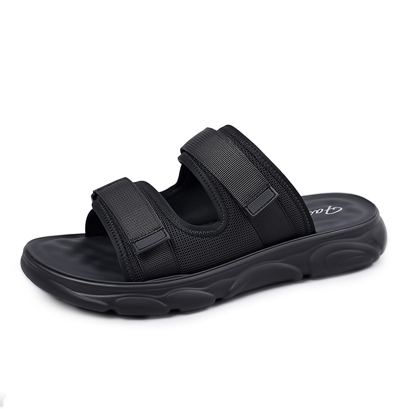 ⏰ LIMITED-TIME 49% OFF! 🏃 Men's Adjustable Dual-Strap Slide Sandals – Breathable Mesh, Cushioned, Secure Fit ✨