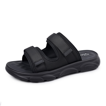 ⏰ LIMITED-TIME 49% OFF! 🏃 Men's Adjustable Dual-Strap Slide Sandals – Breathable Mesh, Cushioned, Secure Fit ✨