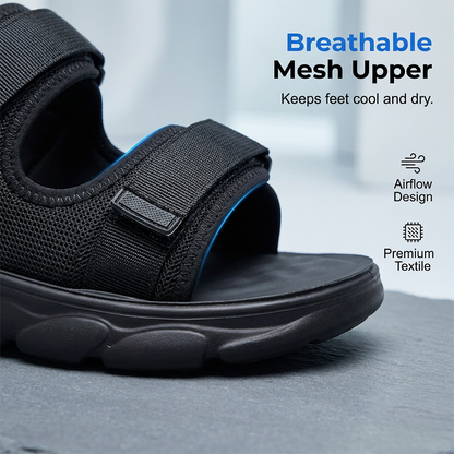 ⏰ LIMITED-TIME 49% OFF! 🏃 Men's Adjustable Dual-Strap Slide Sandals – Breathable Mesh, Cushioned, Secure Fit ✨