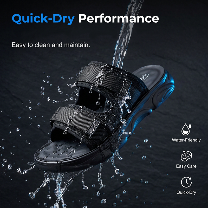 ⏰ LIMITED-TIME 49% OFF! 🏃 Men's Adjustable Dual-Strap Slide Sandals – Breathable Mesh, Cushioned, Secure Fit ✨