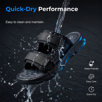 ⏰ LIMITED-TIME 49% OFF! 🏃 Men's Adjustable Dual-Strap Slide Sandals – Breathable Mesh, Cushioned, Secure Fit ✨