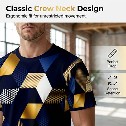 👕 49% OFF NOW! 🔷 Men's 3D Geometric Print Crew Neck Shirt🎨