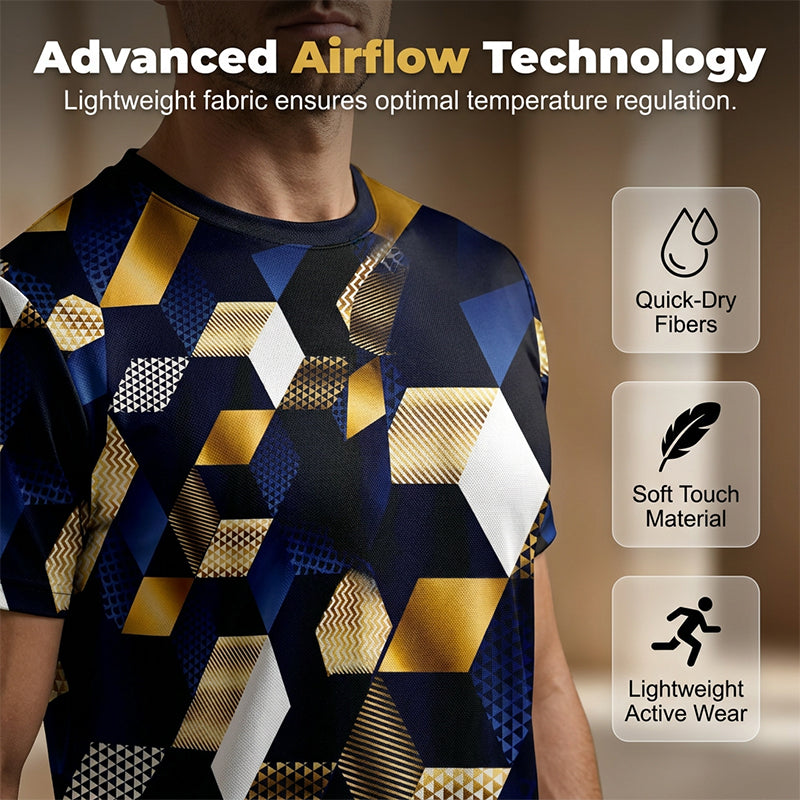 👕 49% OFF NOW! 🔷 Men's 3D Geometric Print Crew Neck Shirt🎨