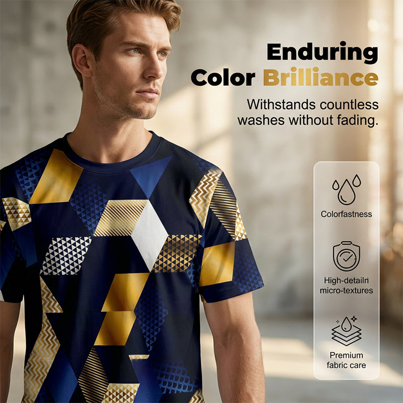 👕 49% OFF NOW! 🔷 Men's 3D Geometric Print Crew Neck Shirt🎨