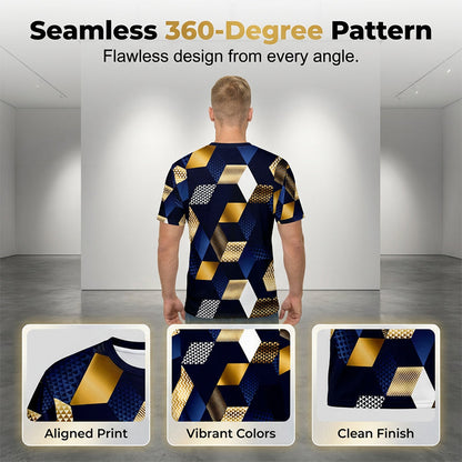 👕 49% OFF NOW! 🔷 Men's 3D Geometric Print Crew Neck Shirt🎨