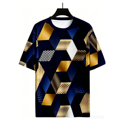 👕 49% OFF NOW! 🔷 Men's 3D Geometric Print Crew Neck Shirt🎨