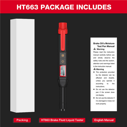 🔥LIMITED TIME 49% OFF!🔥 🚗🧪⚠️ High-Precision Brake Fluid Tester – Quick Moisture Detection, 3-Colour Alert & Flexible Metal Probe