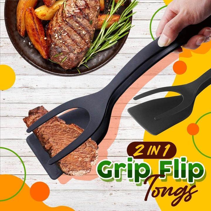 ⏳Time-Limited Special⏰2-in-1 Spatula Clip – Heat-Resistant Silicone & Non-Slip Handle – Kitchen Cooking Essential