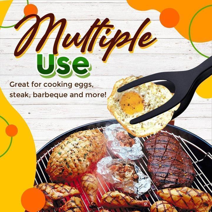⏳Time-Limited Special⏰2-in-1 Spatula Clip – Heat-Resistant Silicone & Non-Slip Handle – Kitchen Cooking Essential