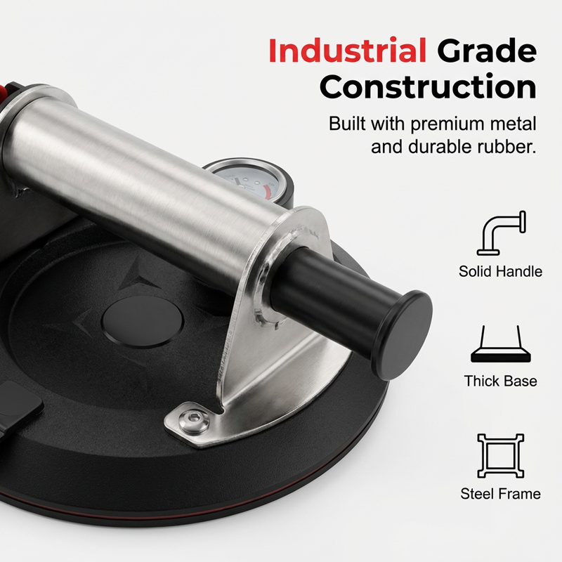 🔥49% OFF🔗8-Inch Glass Vacuum Suction Cup with Pressure Gauge