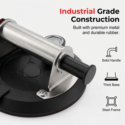 🔥49% OFF🔗8-Inch Glass Vacuum Suction Cup with Pressure Gauge