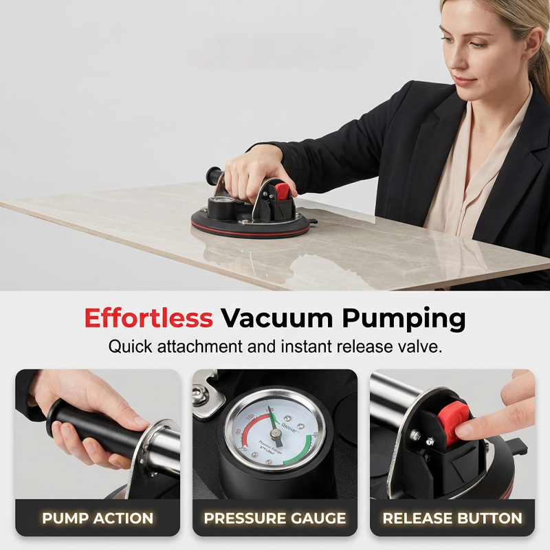 🔥49% OFF🔗8-Inch Glass Vacuum Suction Cup with Pressure Gauge