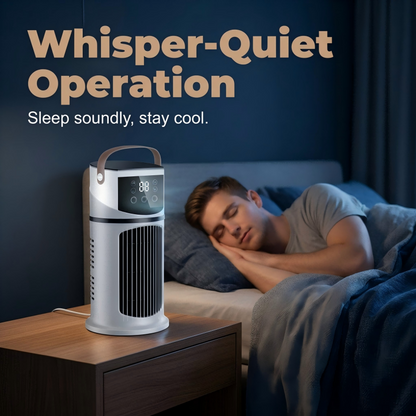 🏆LAST DAY SALE 49% OFF🔥Mist Humidifier Cold Fan, Air Cooler, 9 Speed Settings + Three-Hole Spray, 8-Hour Timer
